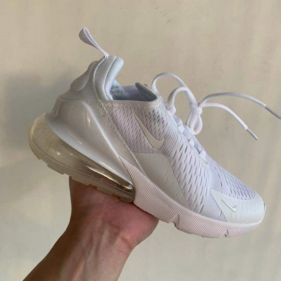 Men's Hot sale Running weapon Air Max 270 White Shoes 0104